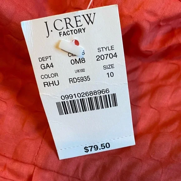 J Crew Coral Strapless Dress NWT - Picture 6 of 9